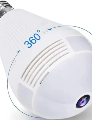 Full HD Bulb Camera 360 Degree Smart WiFi Light Bulb Security Camera Panoramic Security Bulb Camera Indoor (Bulb Camera HD)
