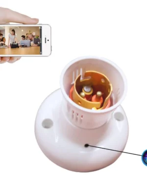Small WiFi Bulb Holder 4K HD Camera Audio Video Recorder with Day Vision Features (Bulb Holder Camera)